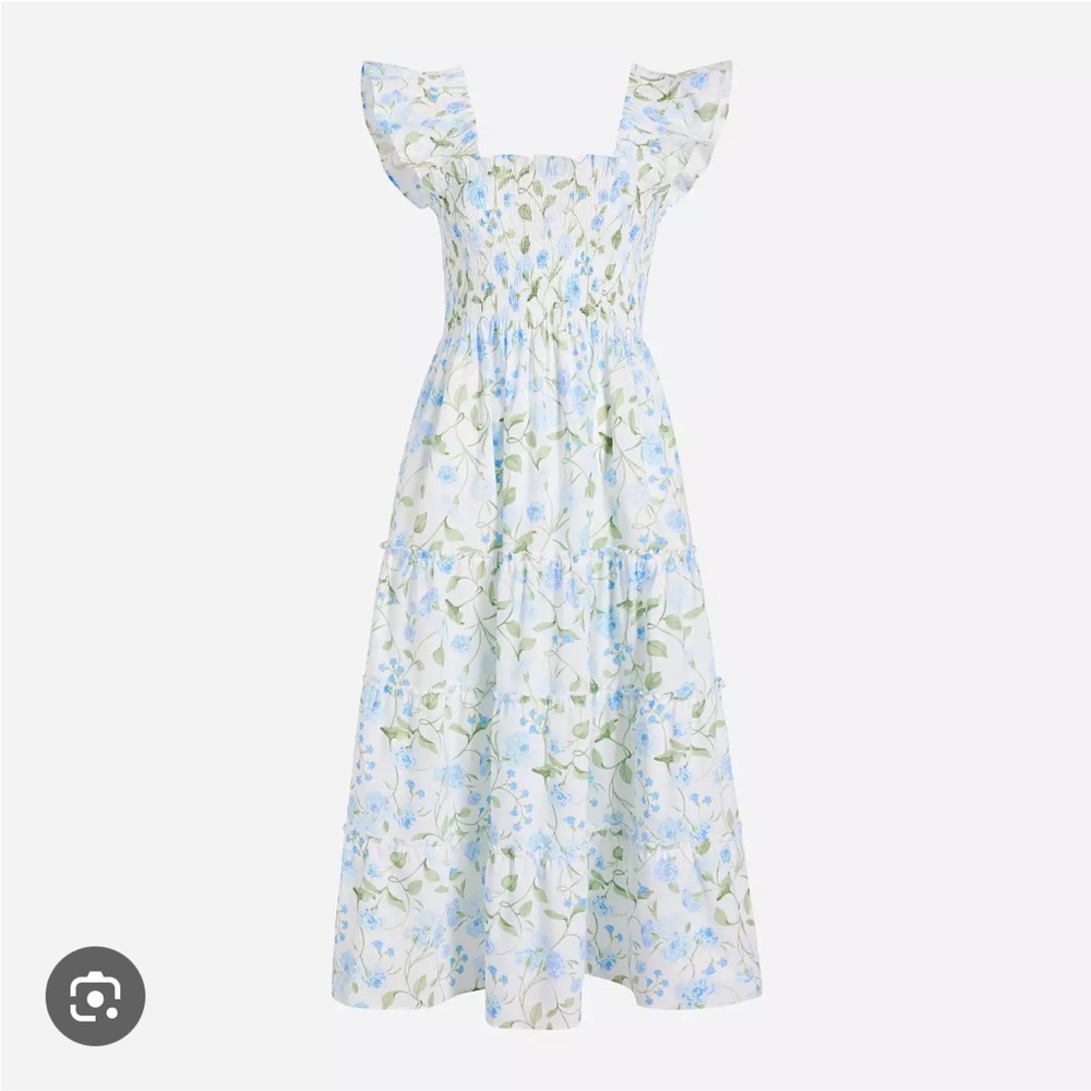 Hill House Blue Floral Midi Dress